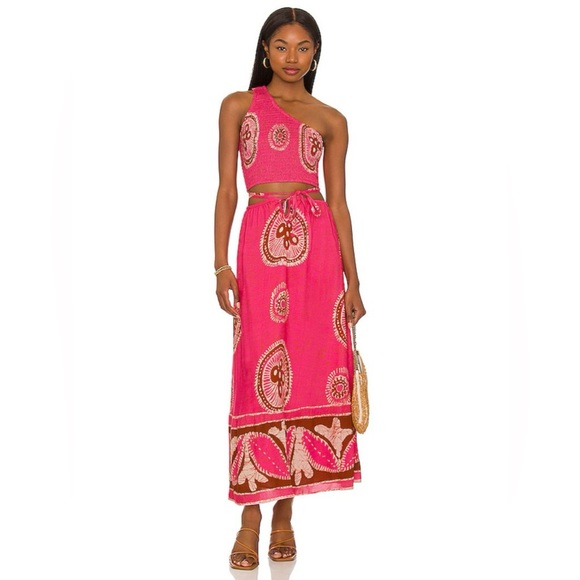 HOUSE OF HARLOW 1960 Pink Print Skirt NWOT small - Picture 1 of 10
